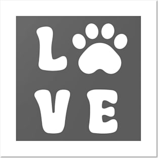 Love Dog White Posters and Art